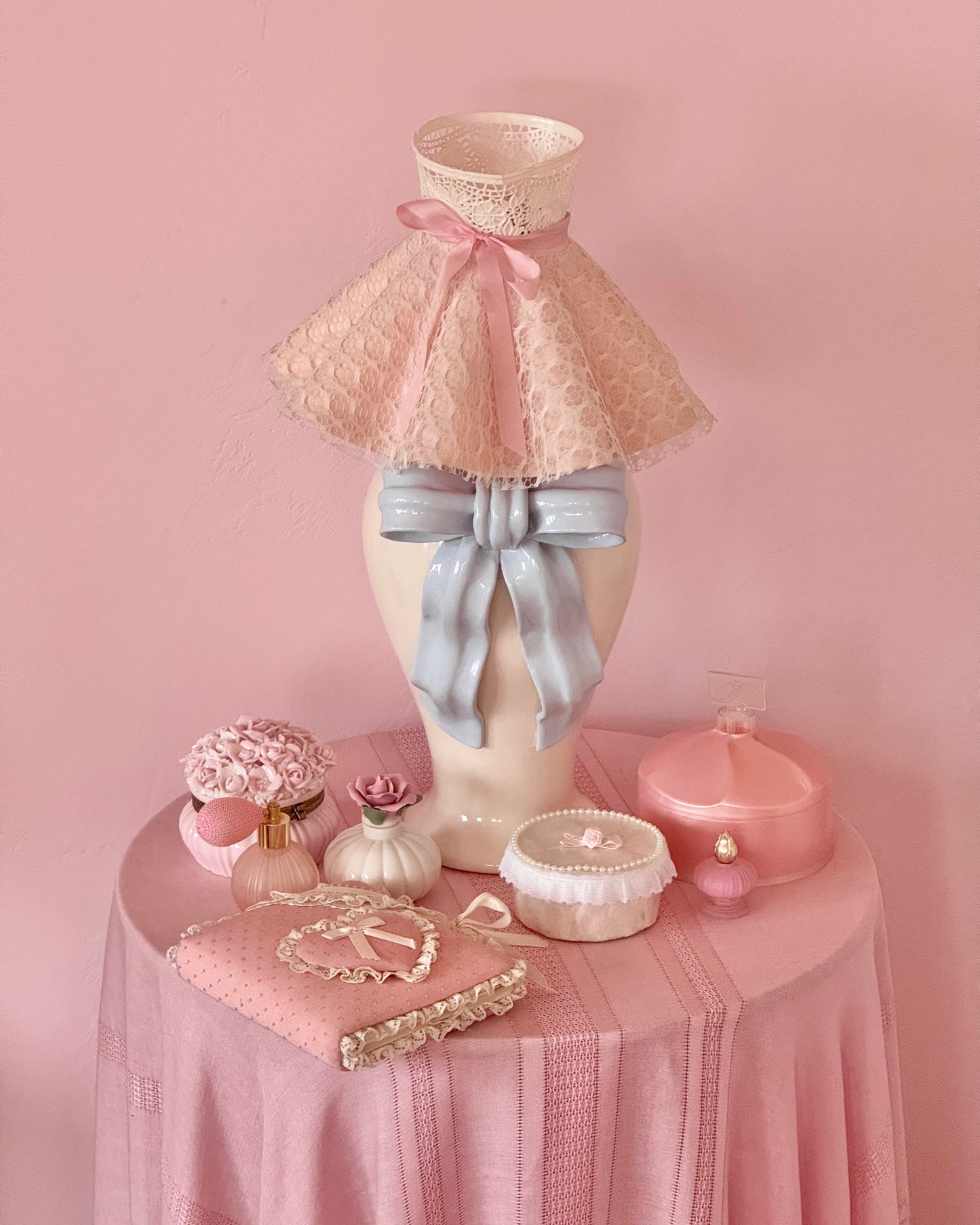 Baby Blue Bow Vase