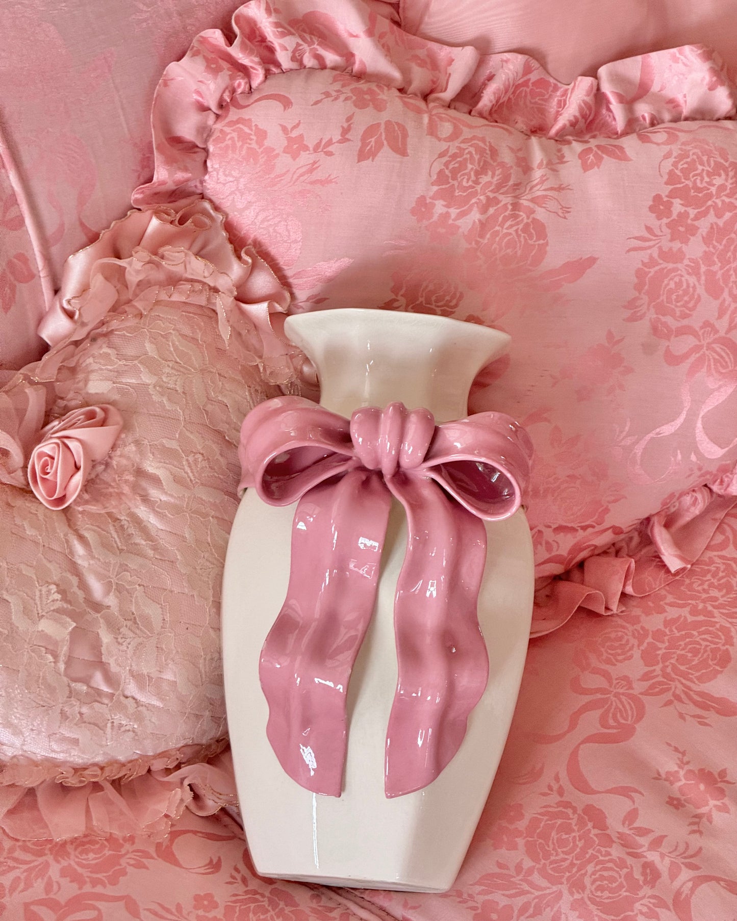 Pink Bow Vase